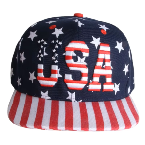 Hiphop 6 Panel 3D Embroidered Usa American Flag Snapback Cap Gorras Outdoor Sports Golf Baseball Trucker Hats