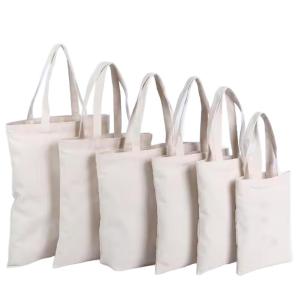 Custom Logo Canvas Tote Bag Eco-Friendly Personalized Print Durable Shopping Canvas Cotton Bag