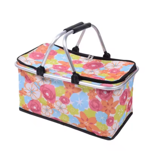 Foldable Picnic Tote Cooler Bags Custom Insulated Collapsible Basket Lunch Bags holiday picnic basket