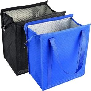 Custom Logo Promotional Reusable Thermal Insulation Bag Wholesale Small Non Woven Insulated Lunch Cooler Bag for Food