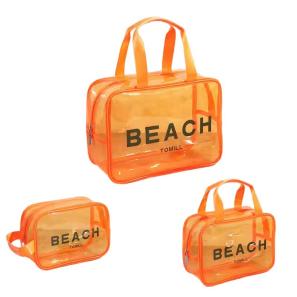 Custom Logo Waterproof Travel Transparent PVC Makeup Travel Toiletry Cosmetic Zipper Bag Custom Logo Clear Pvc Cosmetic Bag