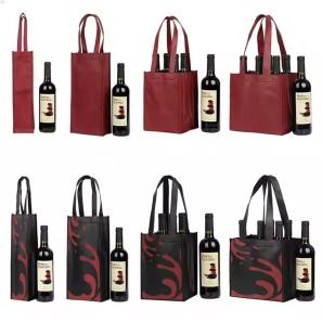 Promotion Cheap Comfortable Eco-Friendly Non Woven Wine Bag With Custom Logo Shopping Bag