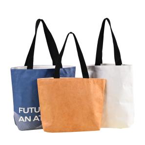 Dupont TYVEK Custom Printed Logo Waterproof handbag Eco-Friendly Kraft Paper Tote Bag for Clothing Exhibition Gift bag