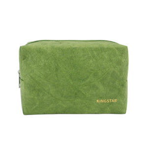 Custom Waterproof Dupont Paper Recycle Travel Toiletry Wash Make up Bags Zipper Makeup Dupont Pouches Small Cosmetic Bag