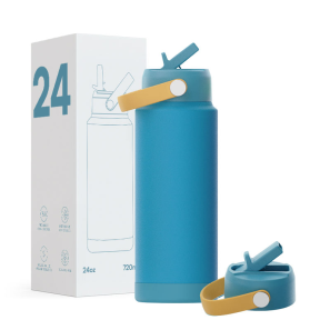 Water Bottle 12oz 24oz 32oz 40oz Flask Stainless Steel Reusable Vacuum Insulated Wide Mouth Sports Water Bottle with Straw Lid