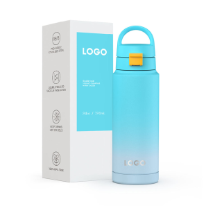 Custom Logo Stainless Steel 24oz 750ml Water Bottles Outdoor Sports Water Bottles Eco-friend BPA Free