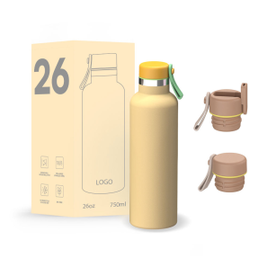 26oz Standard-mouth Stainless Steel Insulated Flask Outdoor Travel Water Bottle with Customisable Designs