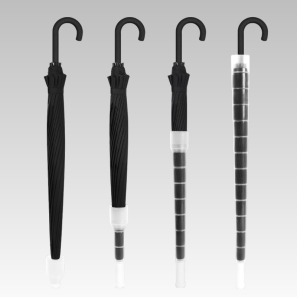 Waterproof 16-Bone Plastic Handle Straight Golf Umbrella Increased Windproof Long Handle Advertising Umbrella Print logo