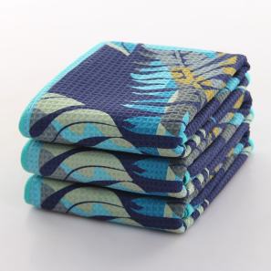 Custom Logo Microfiber Waffle Yoga Mat Towel Non Slip for Hot Yoga Beach Fitness Sweat Sports Gym Towel