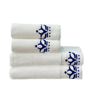 Bath Towel Set 100% Cotton Bigger and Thicker Embroidery Hotel White Hand Towel Custom logo