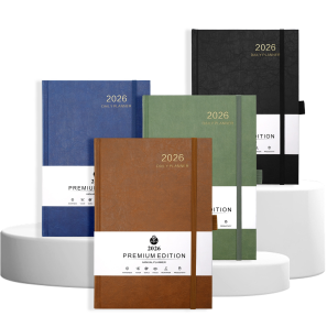 A5 Hardcover Planner Custom Journal Printing Leather Daily Weekly Monthly Planner Diary 365 Days Planner notebook