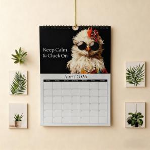 Customised Calendario Full Color Wall Calendar Printing Custom Calendrier Mural 2026
