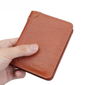 Genuine Leather Wallet for Men Short Style Retro Three Fold Multi Slot Wallet Driver's License Card Bag Integrated Wallet
