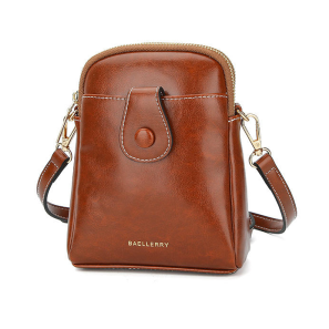 Fashion Large Capacity Oil Wax Magnetic Buckle Wallet Messager Bag