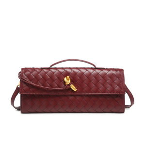 Light Luxury High Quality Women Woven Hand Bags Pu Leather Ladies Evening Clutch Bags Fashion Lady Flap Handbags