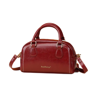 Premium Vintage Waxed Pu Leather Handbag Fashion Women Shoulder Bag